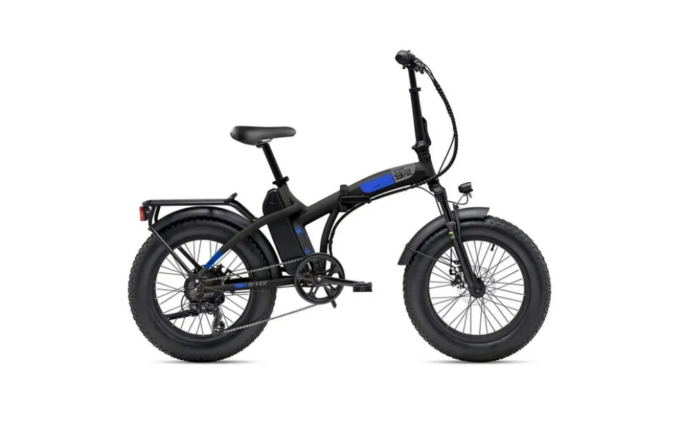 MBM Elektro-Kompaktfahrrad / Faltrad N-VER FOLDING 9.2. 20 Zoll, black-blue
