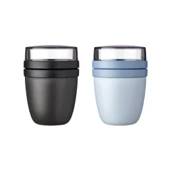 Mepal Lunchpots Nordic Black & Nordic Sage Ellipse ø 10.7 cm 2er Set