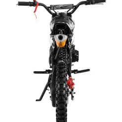Mini-Crossbike Delta, Benzin-Motorrad, Pocketbike, Dirtbike, 49 ccm, bis zu 40 km/h, Scheibenbremsen (Schwarz)