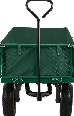 Miweba Bollerwagen MB-700, Transportwagen mit 700 kg Traglast, klappbar, Doppelachse, Stahlrahmen (Grün)
