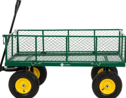 Miweba Bollerwagen MB-700, Transportwagen mit 700 kg Traglast, klappbar, Doppelachse, Stahlrahmen (Grün)