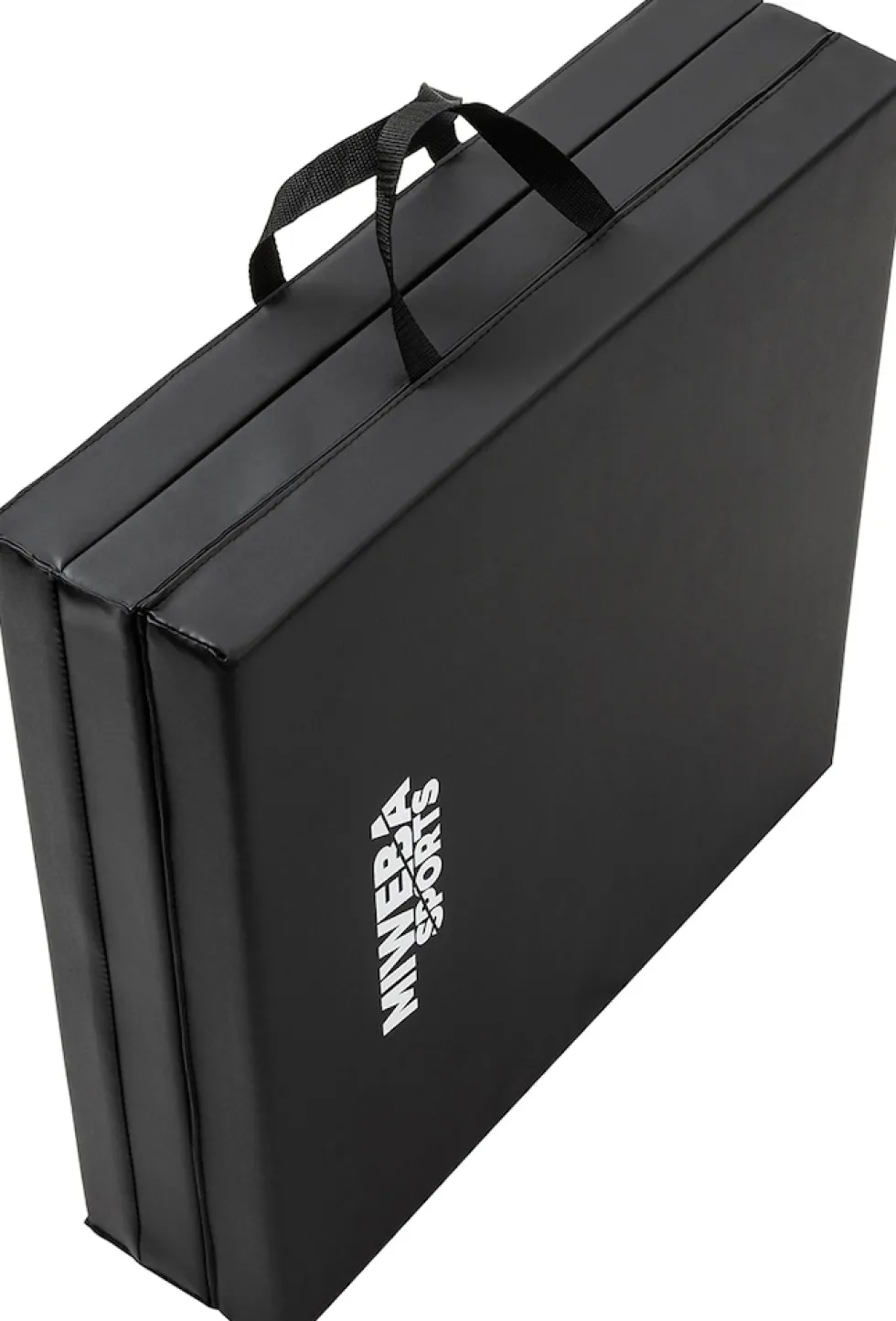 Miweba Sports Gymnastikmatte GM100, faltbar, rutschfest, Turnmatte für zuhause, Tragegriffe, PVC (Schwarz)