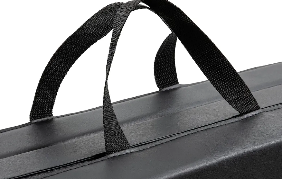 Miweba Sports Gymnastikmatte GM100, faltbar, rutschfest, Turnmatte für zuhause, Tragegriffe, PVC (Schwarz)