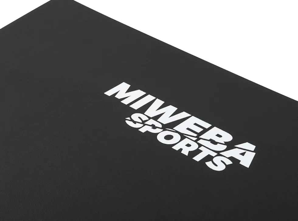 Miweba Sports Gymnastikmatte GM100, faltbar, rutschfest, Turnmatte für zuhause, Tragegriffe, PVC (Schwarz)