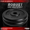 Miweba Sports Hantelscheiben HSG50, 2x 5 kg Hantel-Gewichte, passend für Ø 30mm, Set, Gusseisen