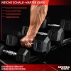 Miweba Sports Hexagon Kurzhanteln HGH100, Kurzhantel-Set, 2,5-15 kg, Gusseisen-Kern (Hantelpaar, 15 kg)