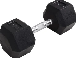 Miweba Sports Hexagon Kurzhanteln HGH100, Kurzhantel-Set, 2,5-15 kg, Gusseisen-Kern (Hantelpaar, 15 kg)