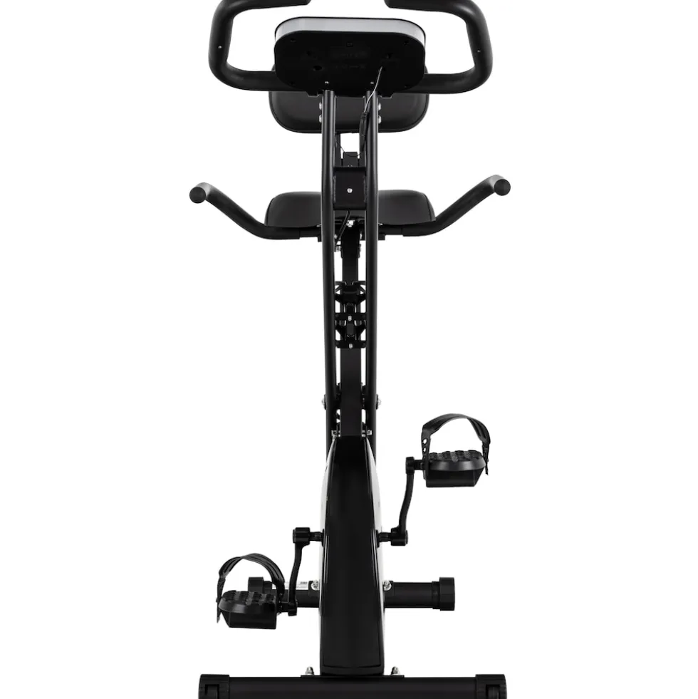 Miweba Sports Indoor-Cycle MX100 PRO mit Rückenlehne und ErgoGrip Griffen, klappbar (Pro, Schwarz/Grau)