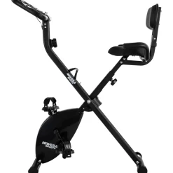 Miweba Sports Indoor-Cycle MX100 PRO mit Rückenlehne und ErgoGrip Griffen, klappbar (Pro, Schwarz/Grau)