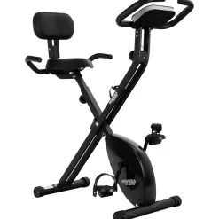 Miweba Sports Indoor-Cycle MX100 PRO mit Rückenlehne und ErgoGrip Griffen, klappbar (Pro, Schwarz/Grau)