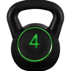 Miweba Sports Kettlebell-Set, 2-7 kg, Kettlebell-Ablage, Kugelhantel Indoor und Outdoor, Betonfüllung (2 - 8 kg)