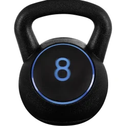 Miweba Sports Kettlebell-Set, 2-7 kg, Kettlebell-Ablage, Kugelhantel Indoor und Outdoor, Betonfüllung (2 - 8 kg)