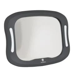 Moni Baby Autospiegel Reflex LED-Licht Fernbedienung, Rücksitzspiegel fürs Auto dunkelgrau