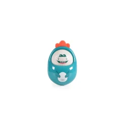 Moni Babyspielzeug Roly Poly Rassel, balancierendes Ei, Beißring, ab Geburt blau