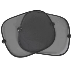Moni Kinder Autofenster-Sonnenschutz 2-teilig 44 x 36 cm mit je 2 Saugknöpfen schwarz