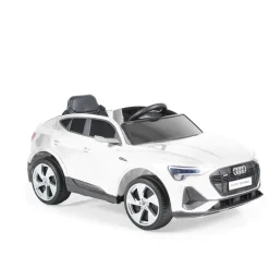 Moni Kinder Elektroauto Audi Sportback Fernbedienung Frontlichter Musik USB Gurt weiß