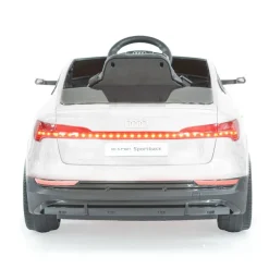 Moni Kinder Elektroauto Audi Sportback Fernbedienung Frontlichter Musik USB Gurt weiß