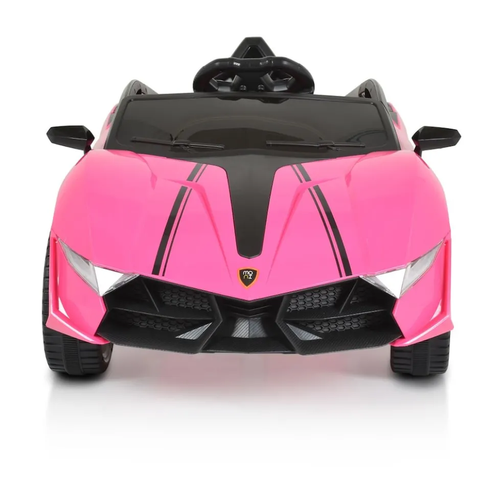 Moni Kinder Elektroauto Cordoba, MP3-Anschluss, Fernbedienung, Gurt, Bluetooth pink