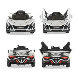 Moni Kinder Elektroauto Flash metallic 4 Motoren, MP3, Fernbedienung, EVA-Reifen silber