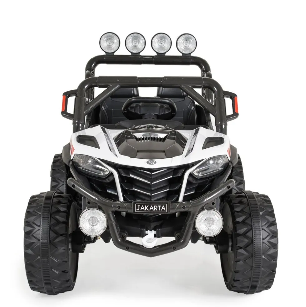 Moni Kinder Elektroauto Jeep Jakarta BLK-819, Fernbedienung, MP3, vier Motoren weiß