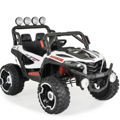 Moni Kinder Elektroauto Jeep Jakarta BLK-819, Fernbedienung, MP3, vier Motoren weiß
