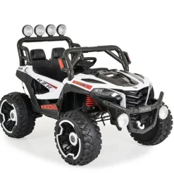 Moni Kinder Elektroauto Jeep Jakarta BLK-819, Fernbedienung, MP3, vier Motoren weiß