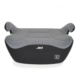 Moni Kindersitzerhöhung Jet i-Size (125-150cm) Gruppe 3 Armlehne Bezug waschbar grau/schwarz