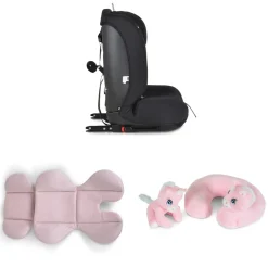 Moni Kindersitz i-Size i-Safe (76-150cm) Isofix, Top Tether, 13-fach verstellbar rosa