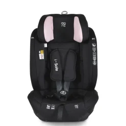 Moni Kindersitz i-Size i-Safe (76-150cm) Isofix, Top Tether, 13-fach verstellbar rosa