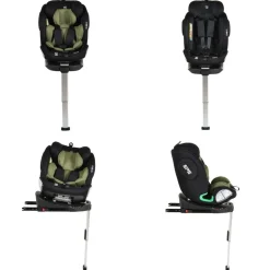 Moni Kindersitz Legend i-Size (40-150cm) Isofix 360 Grad-Drehung Stützbein SPS grün