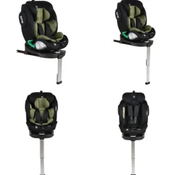 Moni Kindersitz Legend i-Size (40-150cm) Isofix 360 Grad-Drehung Stützbein SPS grün