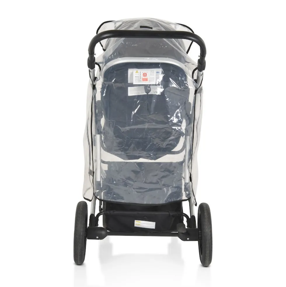 Moni Kinderwagen-Regenschutz Bimbro universal, Belüftungslöcher, für Einsitzer transparent