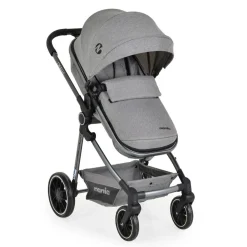 Moni Kombikinderwagen 2 in 1 Giselle umbaubar Korb klappbar 5-Punkt-Gurt 22 kg grau