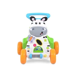 Moni Laufwagen kleines Zebra SL83007 klappbar Melodien Schiebegriff verstellbar blau