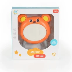 Moni Musikspielzeug Trommelbär MBX05-2, Musik, Trommelgeräusche, Tierstimmen orange