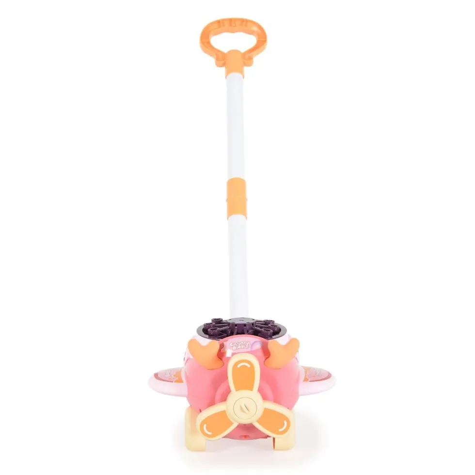 Moni Schiebespielzeug Flugzeug Seifenblasen, für drin und draußen, Höhe 46,5 cm rosa