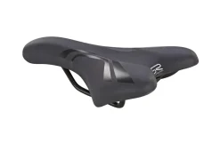 Mountainbike-Sattel, mit Fixierungsskala, Farbe: schwarz