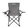 24MOVE® Campingstuhl Faltstuhl, grau, mit Getränkehalter und Tragetasche Outdoor, faltbar max. 100kg, Angerstuhl, Klappstuhl