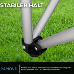 24MOVE® Campingstuhl Salvador faltbar Camping Klappstuhl gepolstert inkl. Tragetasche, bis 150kg belastbar, grün