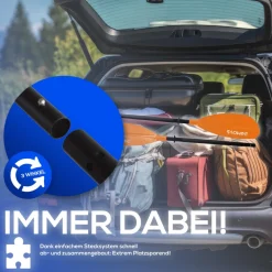 24MOVE® Doppelpaddel LAGO Aluminium Paddel, Stand-Up Paddling, Paddel für Kajak, 220 cm, verstellbar