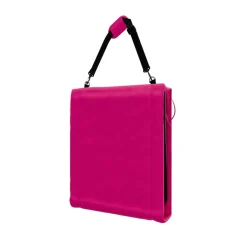24MOVE® Strandmatte 1er Set klappbar mit Rückenlehne, Strandliege mit Gurt, tragbar für Strand und Garten, Liegematte rosa
