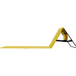 24MOVE® Strandmatte 2er Set klappbar mit Rückenlehne, Strandliege mit Gurt, tragbar für Strand und Garten, Liegematte gelb