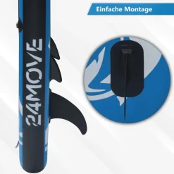 24MOVE® SUP Finne für SUP Stand Up Board, Abziehbare Mittelflosse Surfbrett SUP Longboard Finne, Ersatz, Paddleboard
