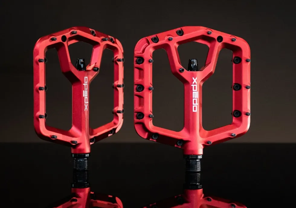 MTB/Plattform Pedal TRIDENT, rot, 9/16"
