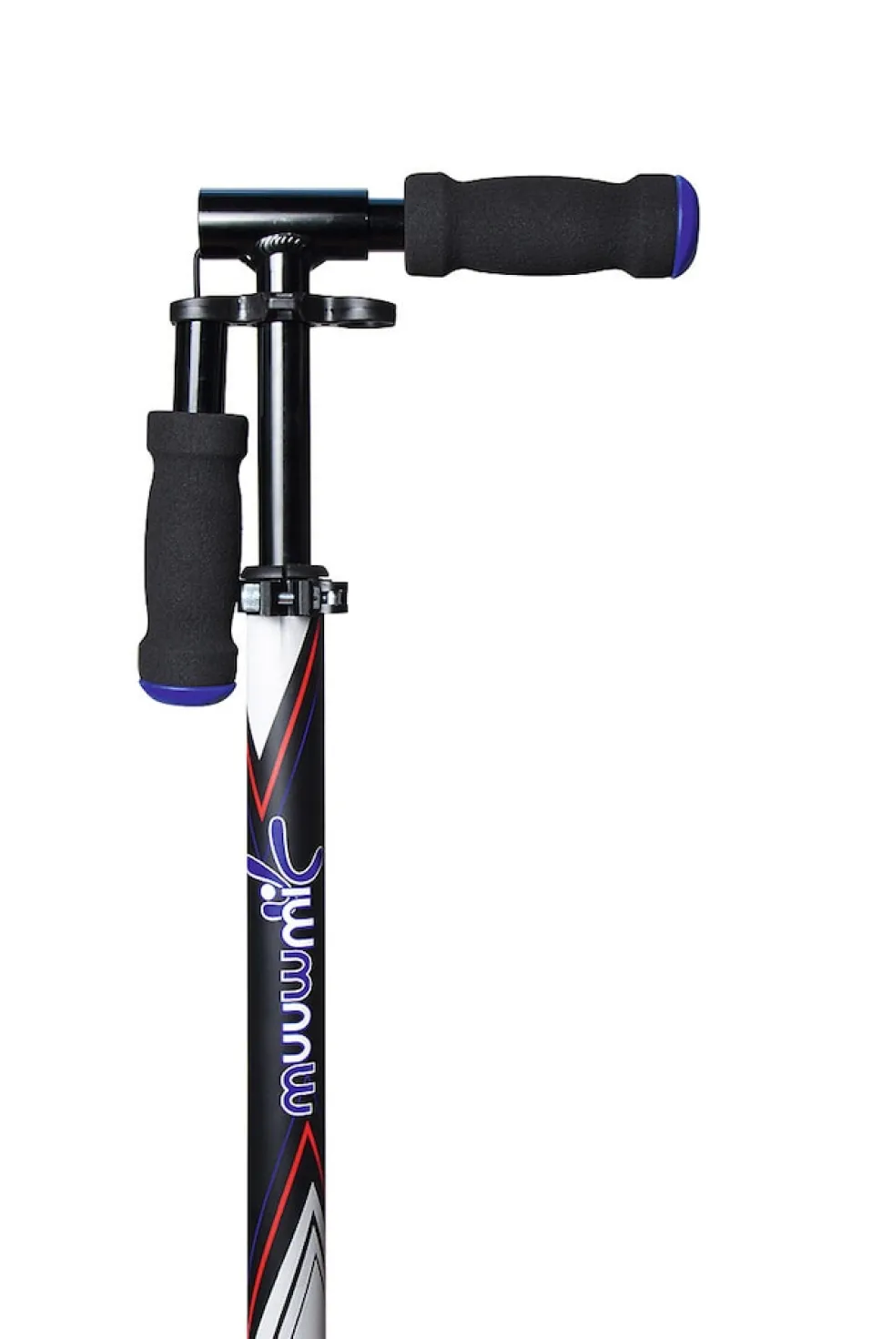muuwmi Aluminium Scooter – Tretroller, 205 mm, ABEC 7, für Kinder und Erwachsene, GS-geprüft, höhenverstellbar, blau