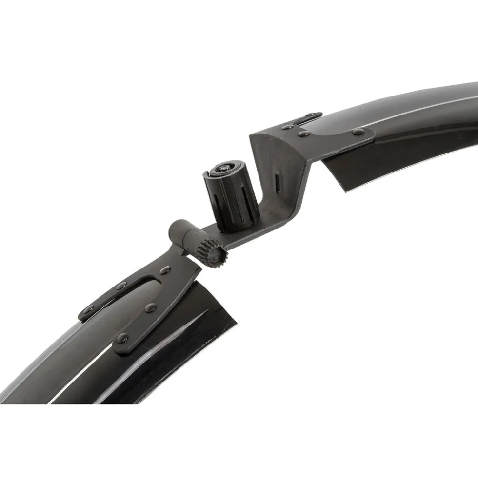 M-Wave Mud Max Fat Schutzblech 24 - 29 Zoll mit Reflektorhalter Spritzschutz Mudguard Schmutzfänger Fahrradschutzblech Steckschutzblech Set vorne hinten