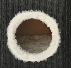 Nanook Kratztonne Kratzbaum Amigo mit Plüschrand schwarz 100 x 40 cm