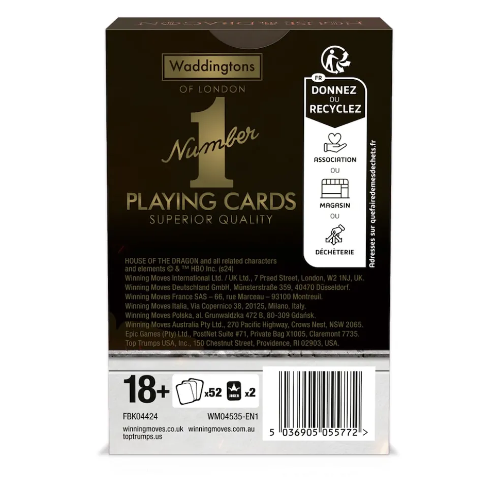 Number 1 - Spielkarten - House of the Dragon Kartenspiel Game of Thrones Karten