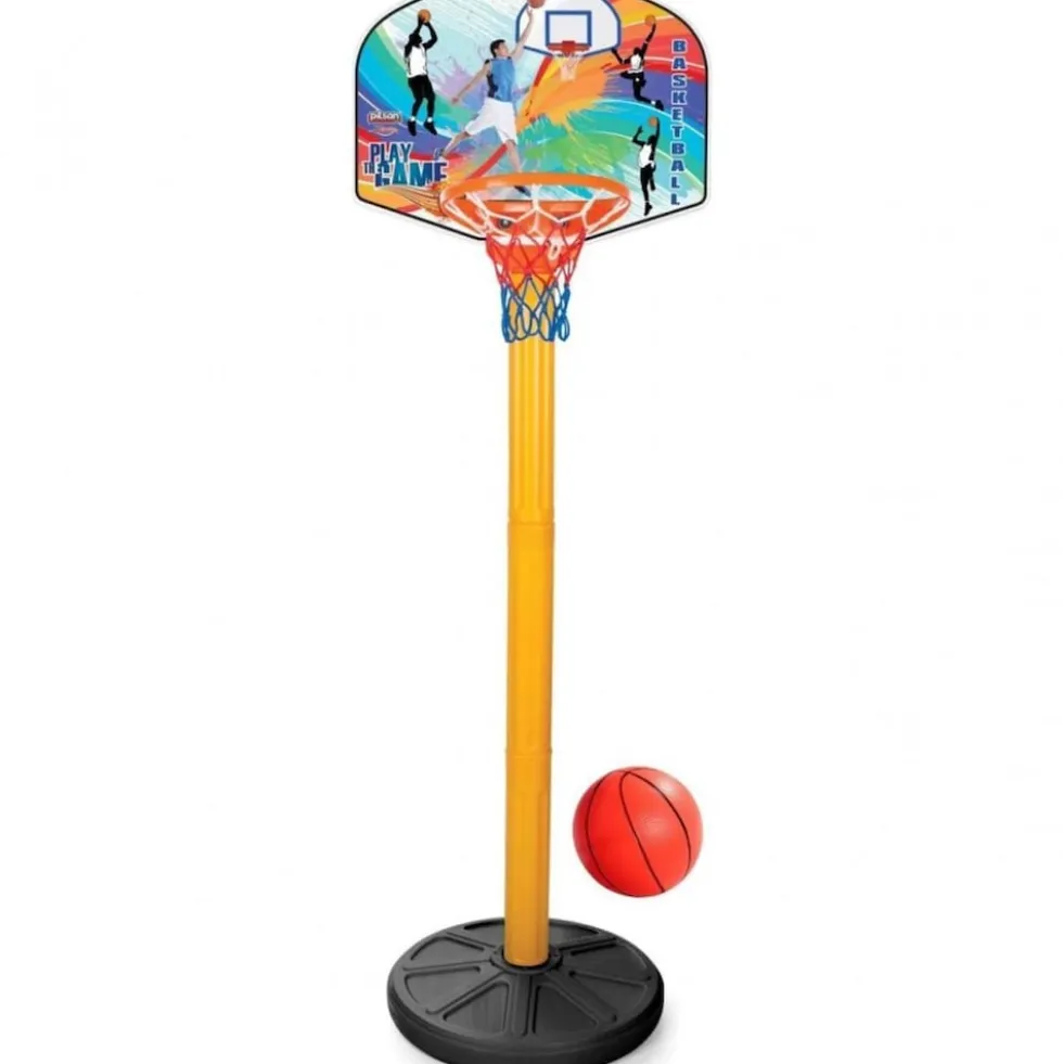 Pilsan Basketball-Set 03398 Ständer Höhe einstellbar Kunststoffball ab 3 Jahre bunt
