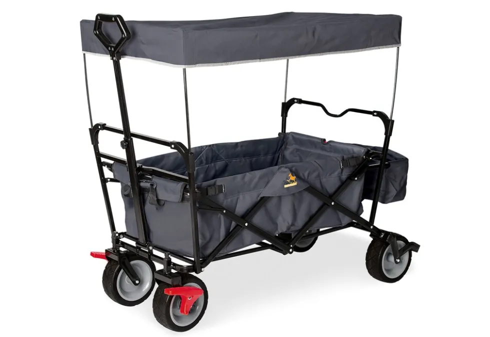 Pinolino Klappbollerwagen 'Paxi dlx' mit Bremse, anthrazit